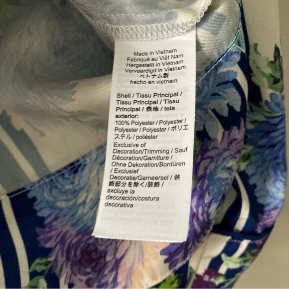 J. Crew Drapey Button Up Top in Vintage Floral‎ Stripe M - Picture 6 of 7